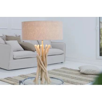 Lampe à poser design naturel en bois flotté 2