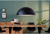 Lampe suspendue moderne de 70cm coloris noir et argenté