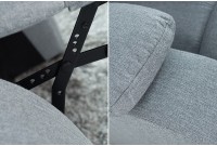 Fauteuil relaxant moderne coloris gris clair en tissu