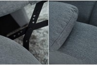 Fauteuil relaxant moderne coloris gris foncé en tissu