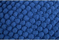 Pouf design tricoté de 55cm coloris bleu en coton