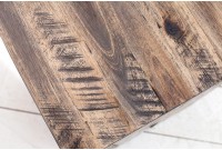 Table d'appoint-tabouret design vintage coloris naturel en bois massif