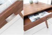 Table de bureau design rétro de 120cm à un tiroir et une niche