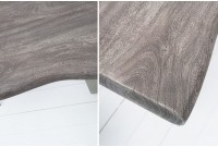 Table à manger moderne rectangulaire de 240cm coloris gris patiné en bois massif