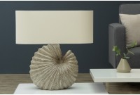 Lampe à poser design coquillage coloris beige