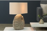 Lampe à poser design coquillage coloris beige