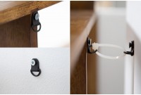 étagère moderne de 150cm en bois massif coloris naturel