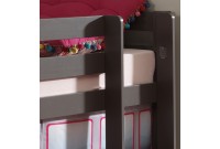 Lit mezzanine design pour enfant teinté  gris taupe