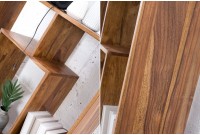 étagère contemporaine de 180 cm coloris naturel en bois massif sheesham