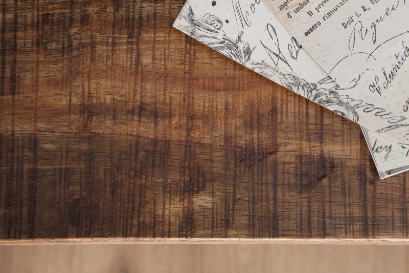 Table à manger 115cm en bois massif et fer