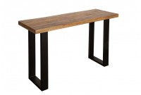 Table à manger 115cm en bois massif et fer