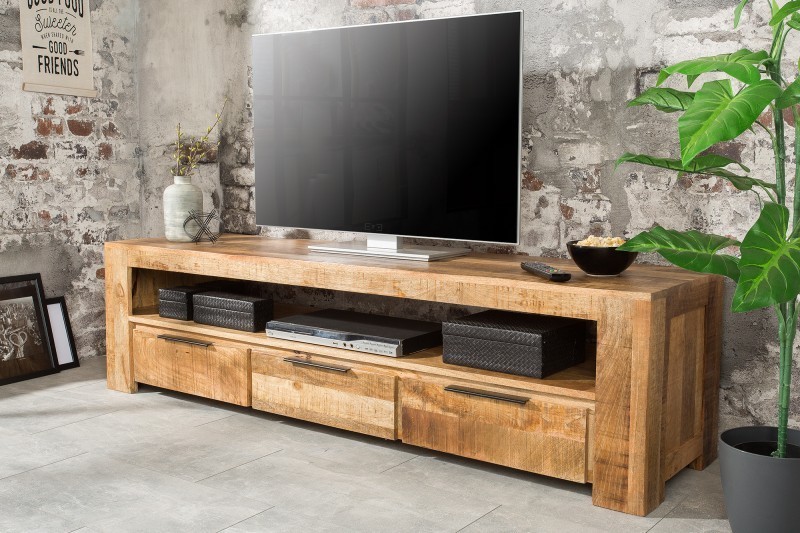 Grand meuble TV Primavera 207 cm de style industriel