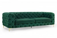 Canapé design BAROQUE 240cm velours vert