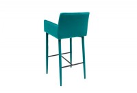 Tabouret design élégant aqua avec accoudoir