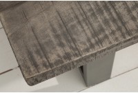 Banc design industriel en bois massif et métal coloris gris