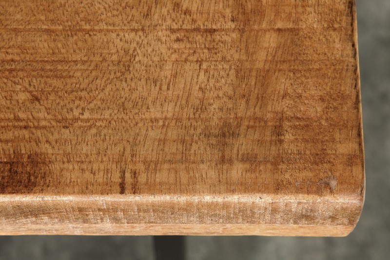 Table de bar design industriel coloris naturel et noir en bois massif et métal bois massif Table de bar design industriel coloris naturel et noir en bois massif et métal bois massif