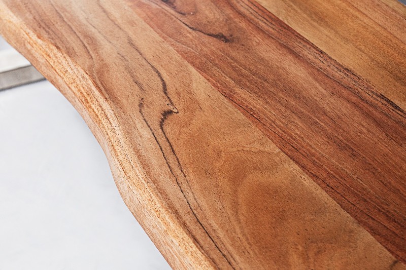 Banc 200 cm design industriel alliant bois et métal