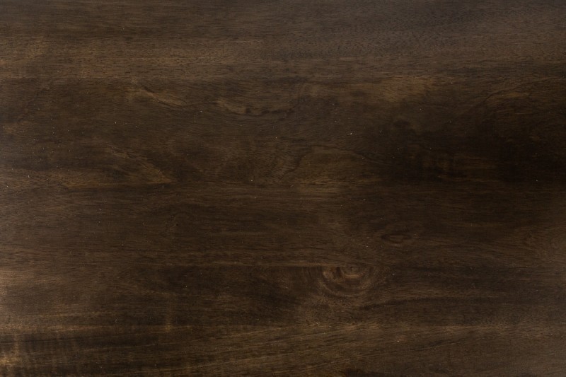 Bahut contemporain à 4 portes en bois massif coloris brun naturel avec pieds en métal doré