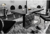 Table à manger extensible glamour de 160-200 cm coloris noir
