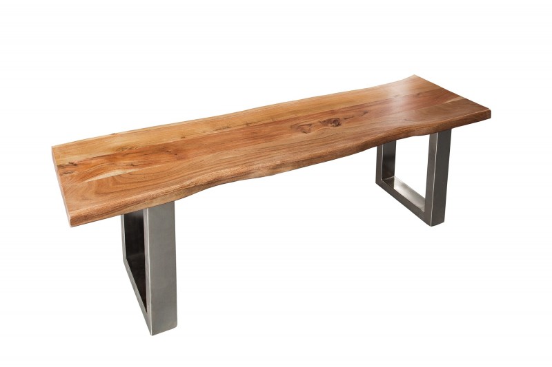 Banc 160 cm design industriel alliant bois et métal
