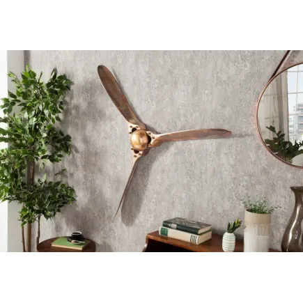 Objet décoratif mural design hélice coloris cuivre 2