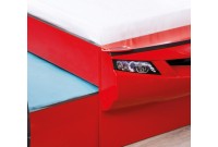 Lit voiture-gigogne pour enfant coloris blanc