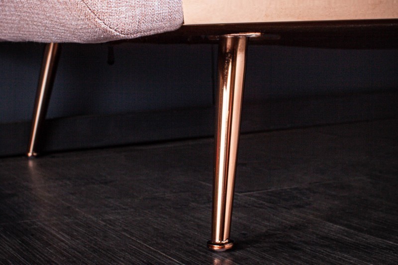 Canapé-lit convertible de 208cm coloris vieux rose