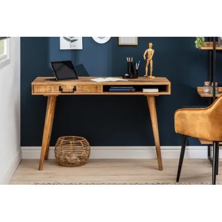 Bureau de 120cm en bois massif coloris naturel
