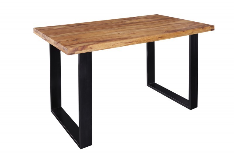 Table à manger de120cm en bois massif coloris naturel Table à manger de120cm en bois massif coloris naturel