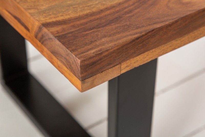 Table basse en bois massif de 100cm coloris naturel