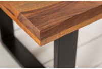 Table basse en bois massif de 100cm coloris naturel
