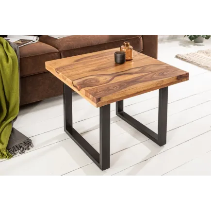 Table basse en bois sheesham de 60cm coloris naturel