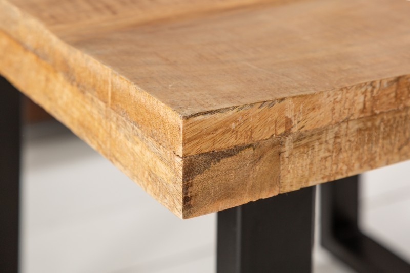 Table basse carrée en bois massif 60cm coloris naturel