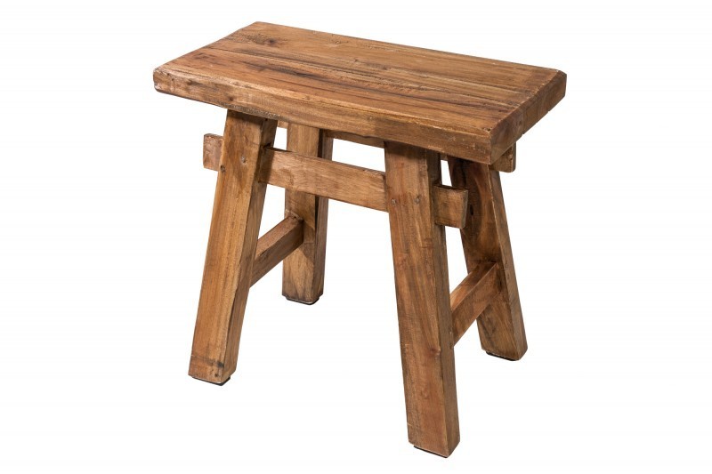 Tabouret design de 40 cm en bois massif naturel