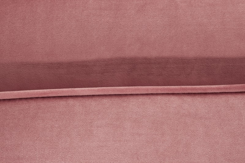 Canapé d'angle VELVET capitonné coloris rose foncé
