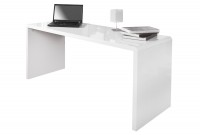 Bureau design cm en bois teinté blanc laqué