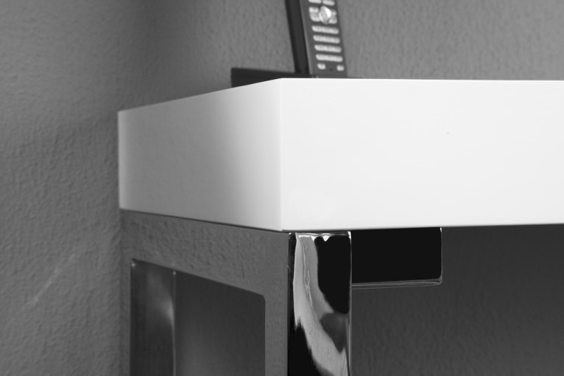 Bureau design 120 cm coloris blanc laqué