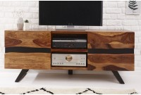 Meuble TV en bois massif coloris naturel