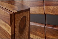 Bahut en bois massif design industriel coloris naturel