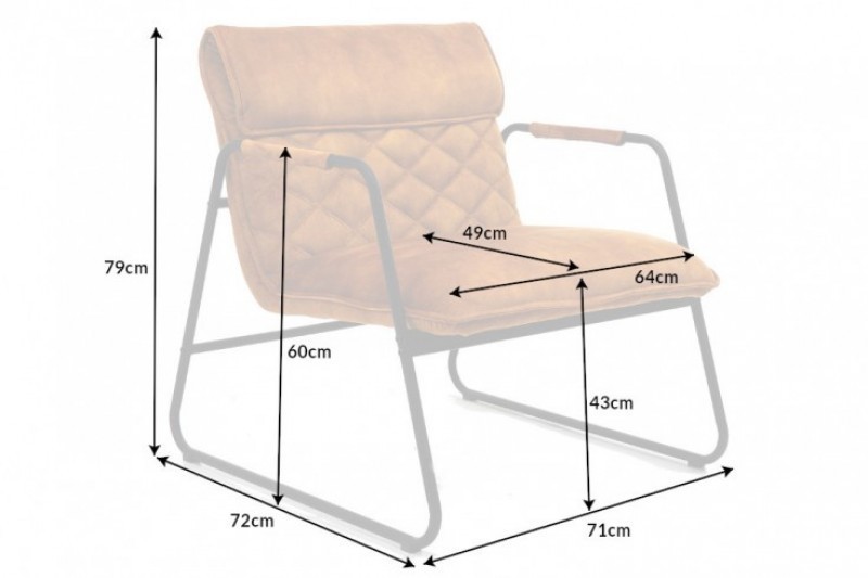 Fauteuil design en velours coloris jaune moutarde