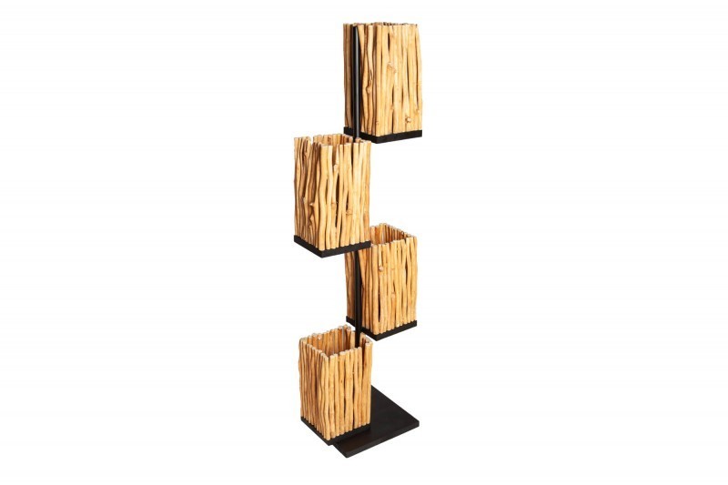 Lampadaire de 154cm en bois massif coloris naturel