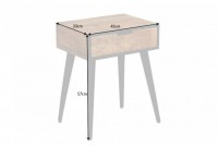 Table de chevet 45cm en bois massif