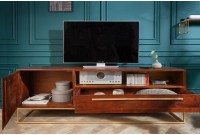 Meuble TV en bois massif design rétro