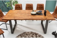 Table à manger 200cm design industriel en bois massif
