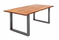 Table à manger 200cm design industriel en bois massif