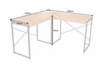 Bureau d'angle design industriel coloris chêne