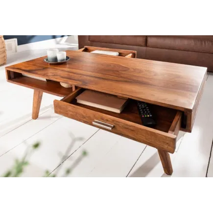 Table basse en bois massif design scandinave 2