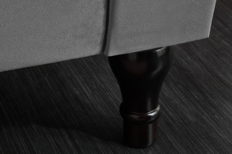 Canapé 230cm design capitonné coloris gris