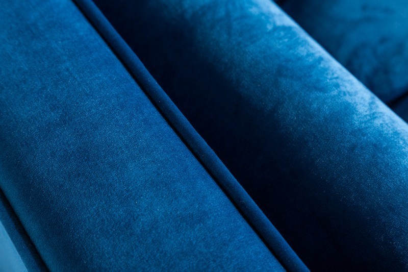 Canapé 225cm en velours coloris bleu aqua