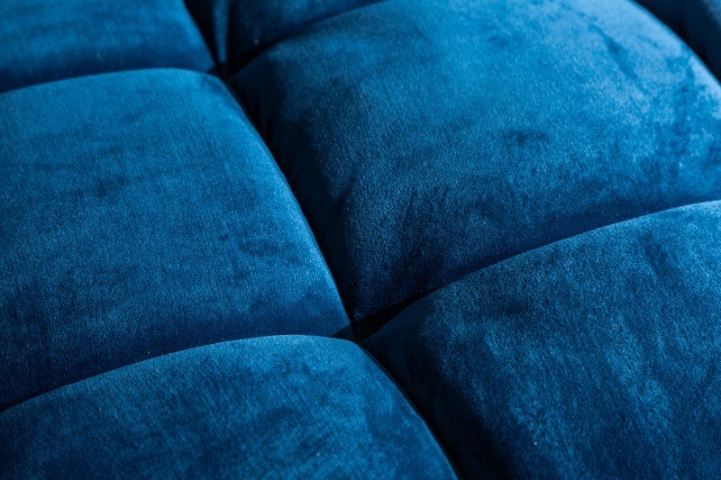 Canapé 225cm en velours coloris bleu aqua